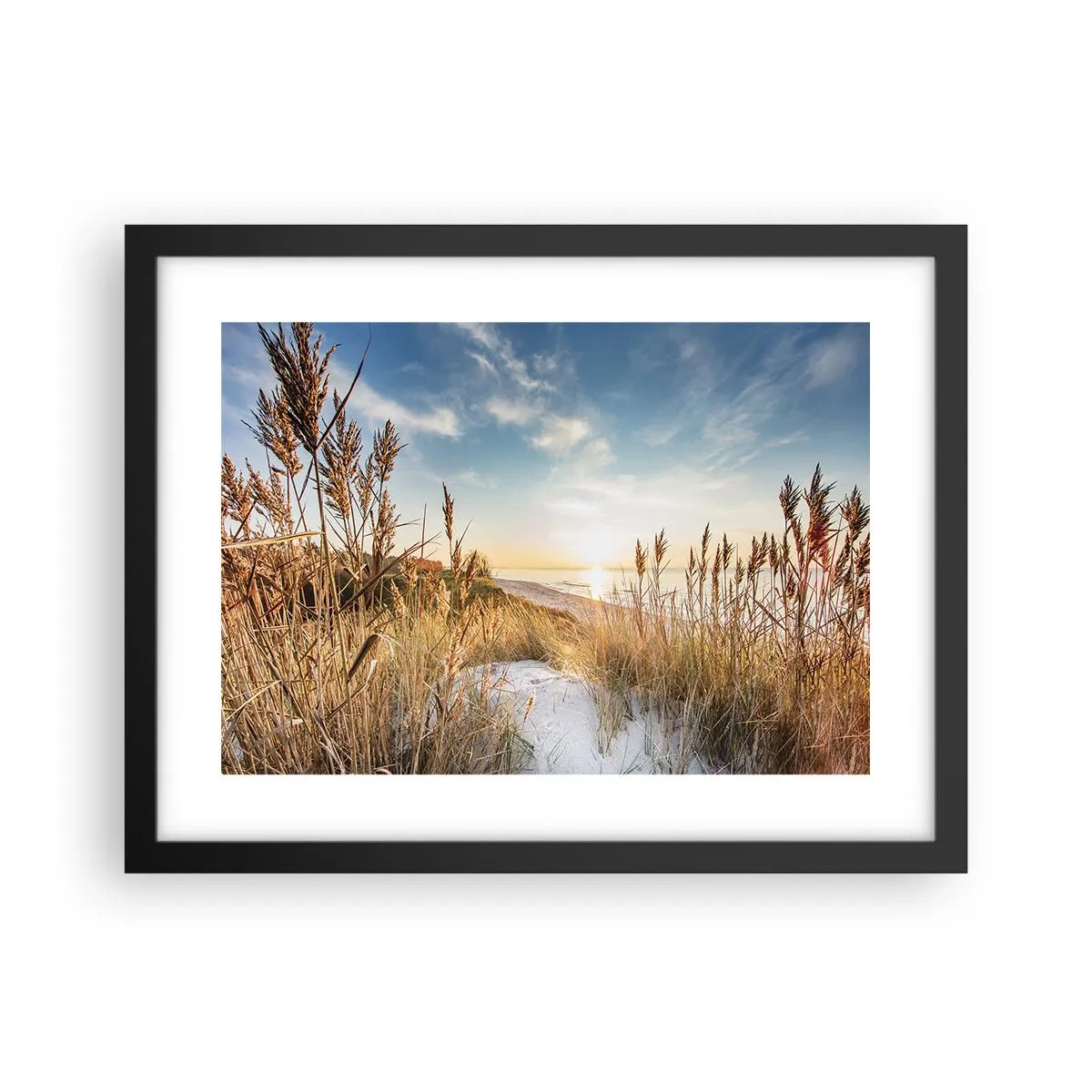 Poster in cornice nera - Spiaggia del nord - 40x30 cm