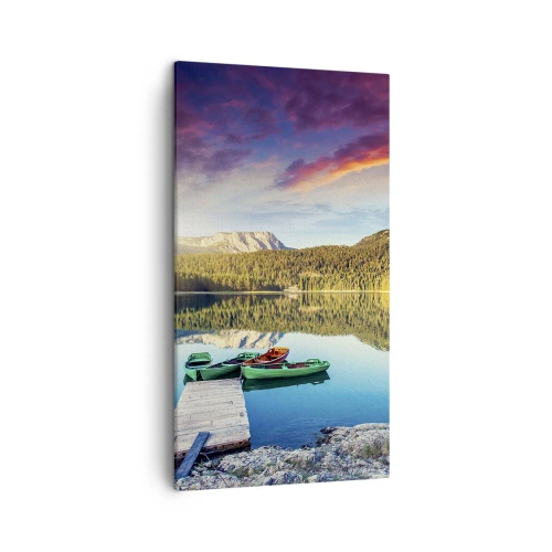 Quadro su tela - Stampe su Tela - Sull'acqua liscia come uno specchio - 45x80 cm