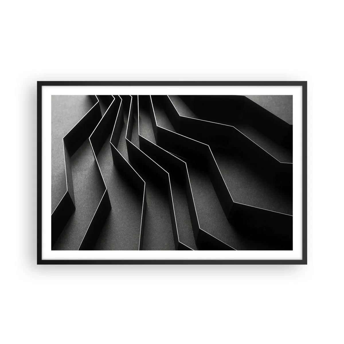 Poster in cornice nera - Ordine tridimensionale - 91x61 cm