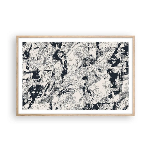 Poster in cornice rovere chiaro - La compenetrazione degli opposti - 91x61 cm