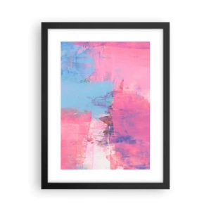 Poster in cornice nera - Rosa, blu e un pizzico di luce - 30x40 cm