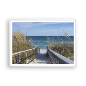 Poster in cornice bianca - Al sole, al vento - 100x70 cm