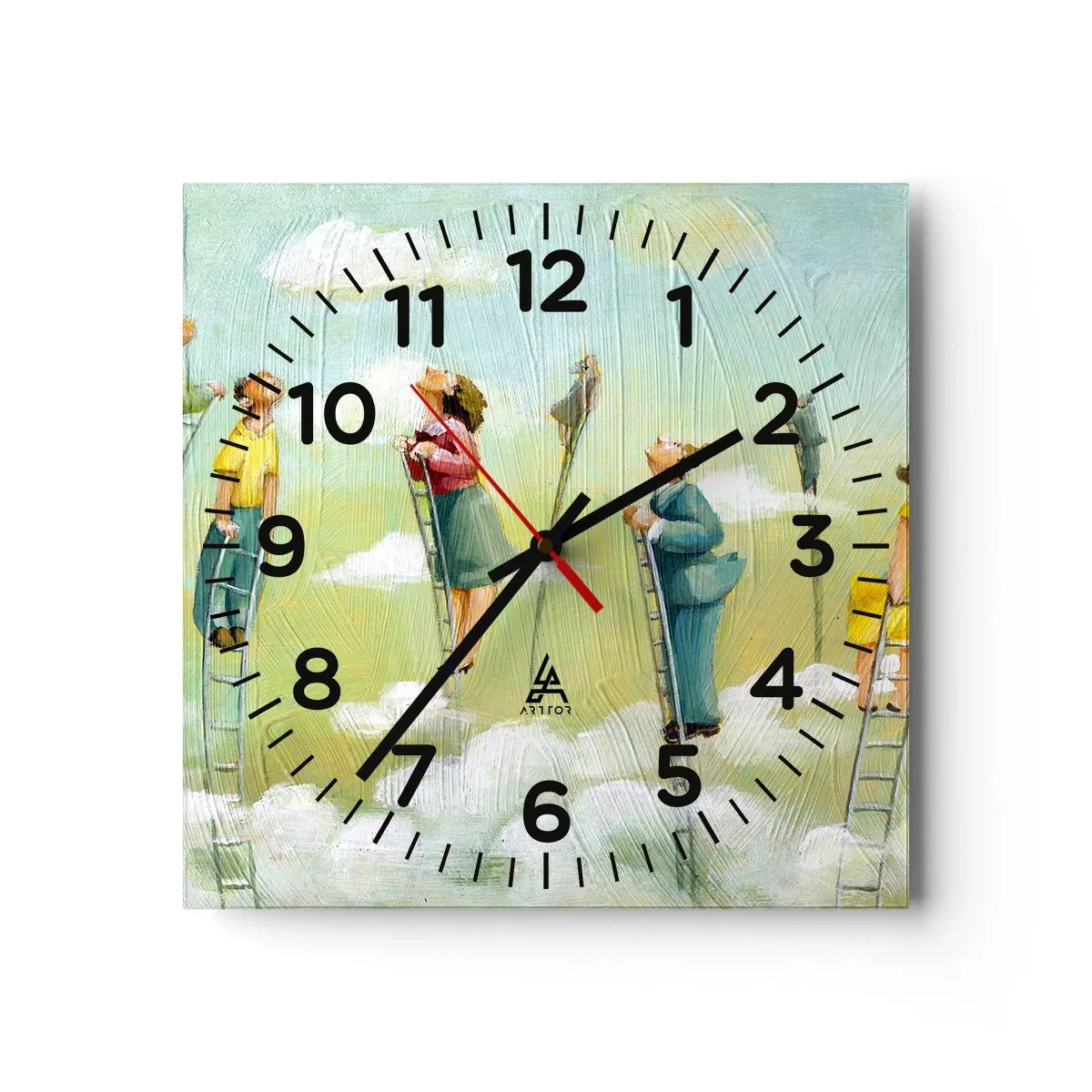 Orologio da parete - Orologio in Vetro - Seguendo i propri sogni - 30x30 cm