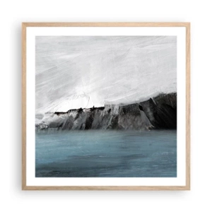 Poster in cornice rovere chiaro - Acqua-terra: lo scontro degli elementi - 60x60 cm