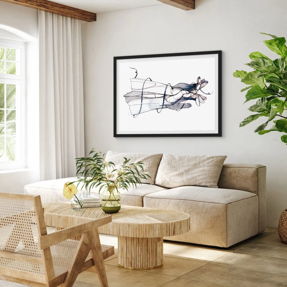 Poster in cornice nera - Studio del tocco - 91x61 cm