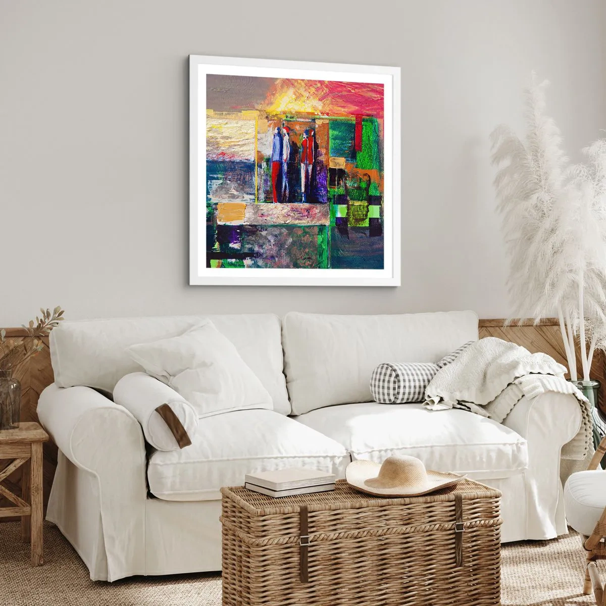 Poster in cornice bianca - Relazioni ed emozioni - 30x30 cm