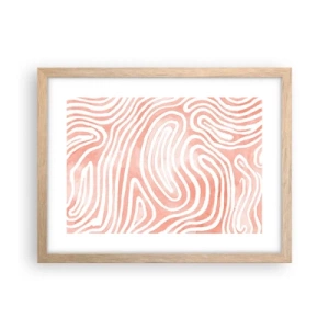Poster in cornice rovere chiaro - Nel labirinto di corallo - 40x30 cm