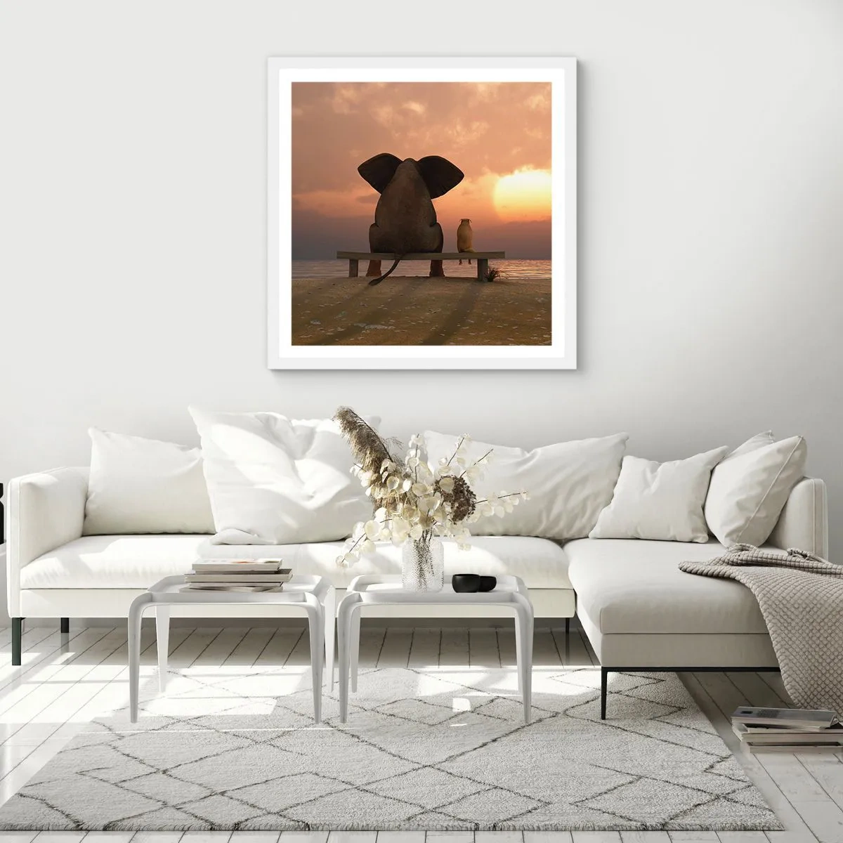 Poster in cornice bianca - A volte bisogna tacere - 40x40 cm