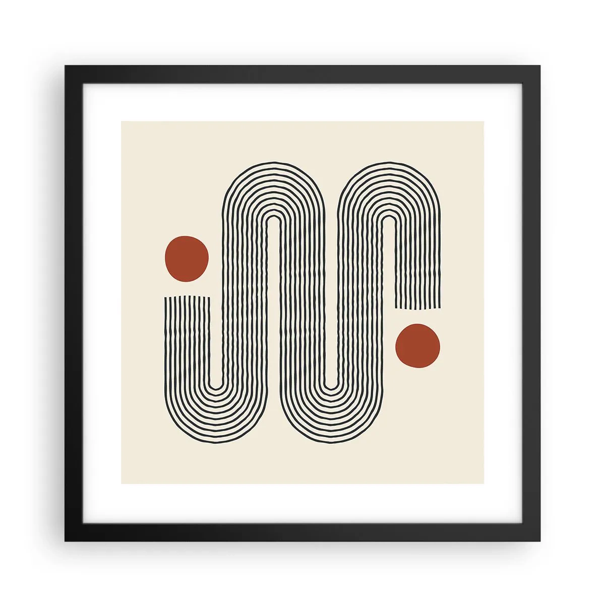 Poster in cornice nera - Dall'inizio alla fine - 40x40 cm