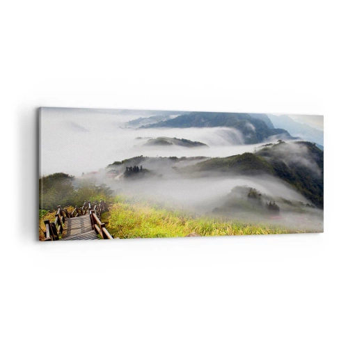 Quadro su tela - Stampe su Tela - Avvolti di luce e nebbia - 100x40 cm