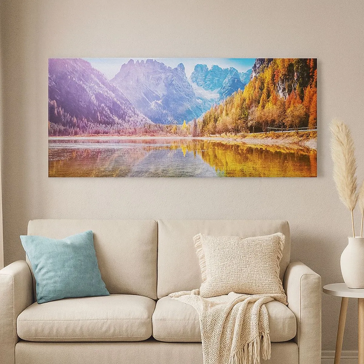 Quadro su tela - Stampe su Tela - E nei monti è già autunno - 100x40 cm