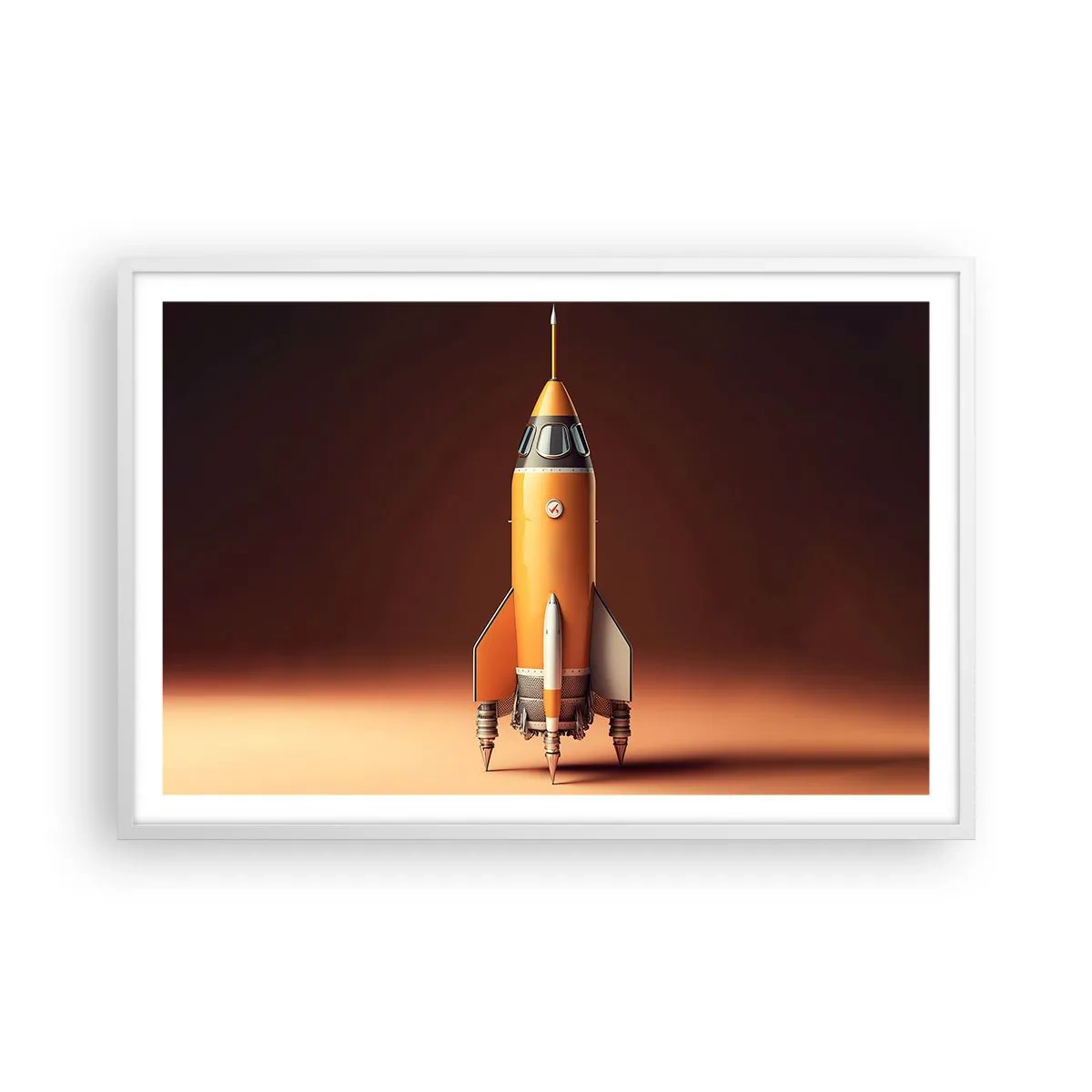 Poster in cornice bianca - Si inizia dai sogni - 91x61 cm