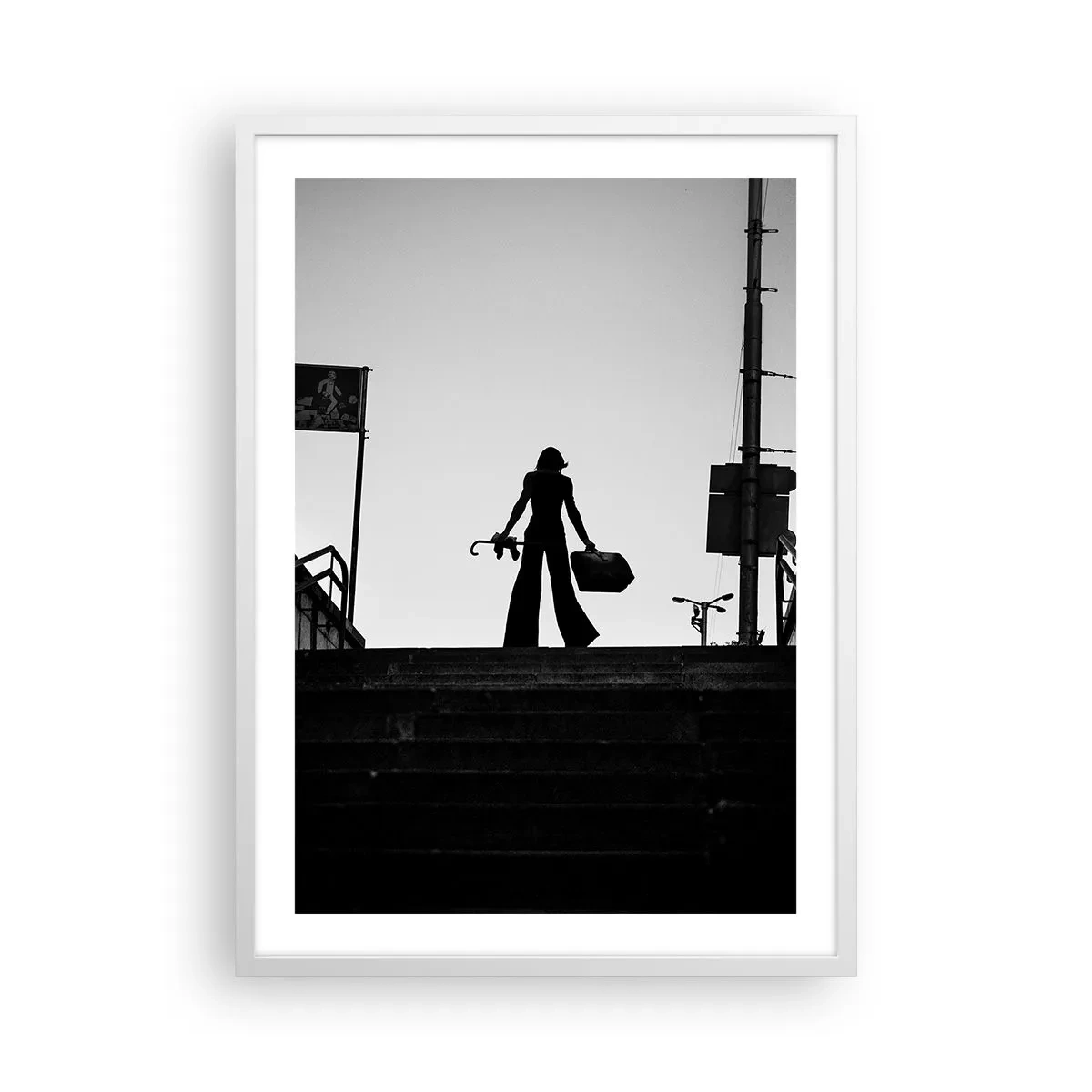 Poster in cornice bianca - Gita cittadina - 50x70 cm