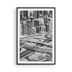 Poster in cornice nera - Dubai - città impossibile - 61x91 cm