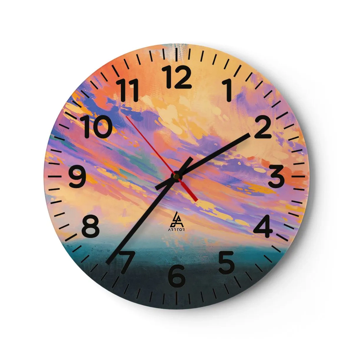 Orologio da parete - Orologio in Vetro - Forza di attrazione - 30x30 cm