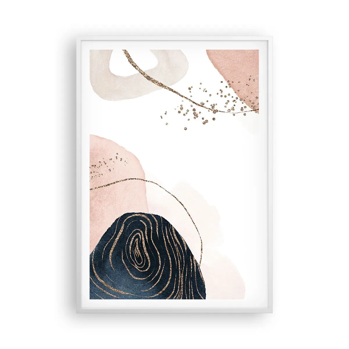 Poster in cornice bianca - Tutto scorre - 70x100 cm