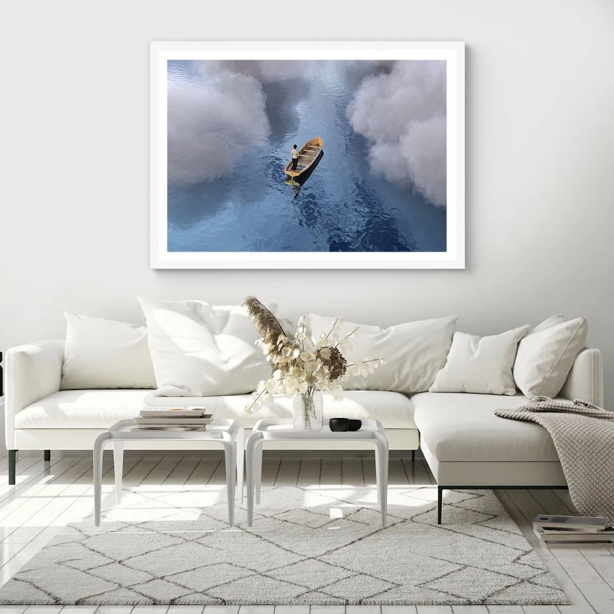 Poster in cornice bianca - Vita - viaggio - incertezza - 70x50 cm