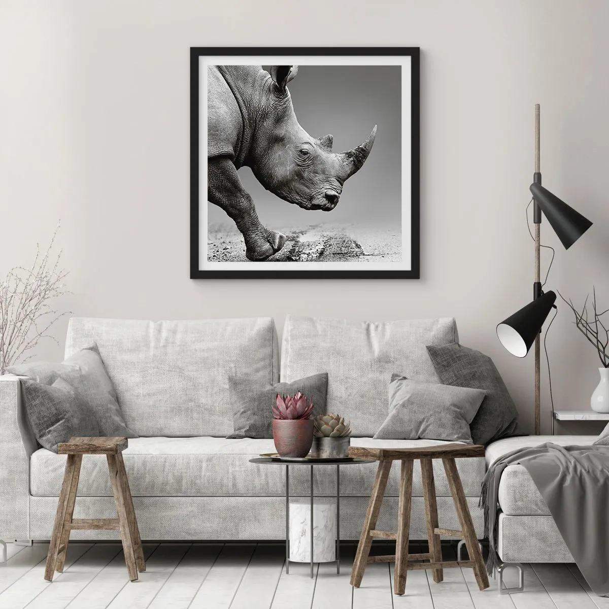Poster in cornice nera - Forza irrefrenabile - 30x30 cm