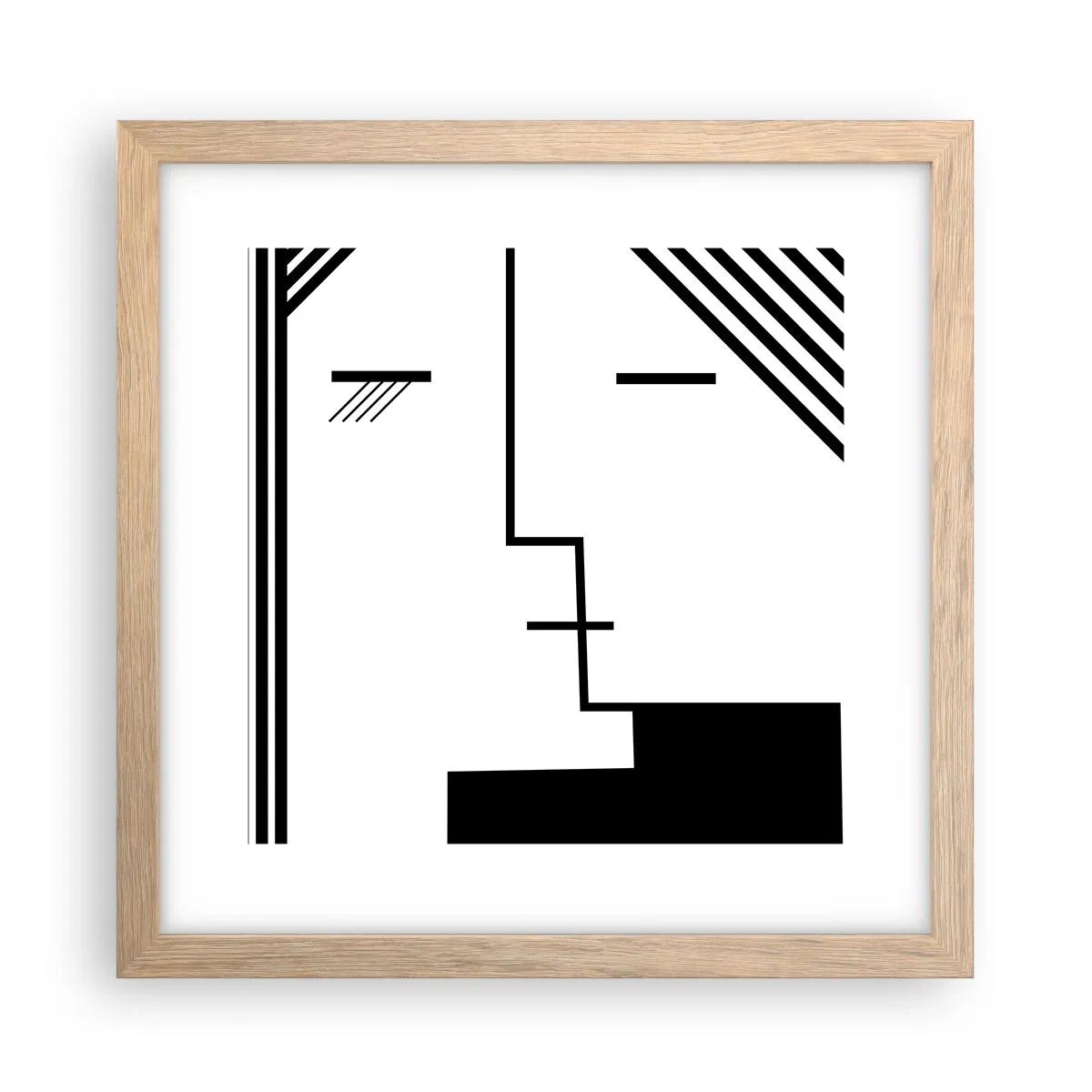 Poster in cornice rovere chiaro - Semplicemente un bacio - 30x30 cm