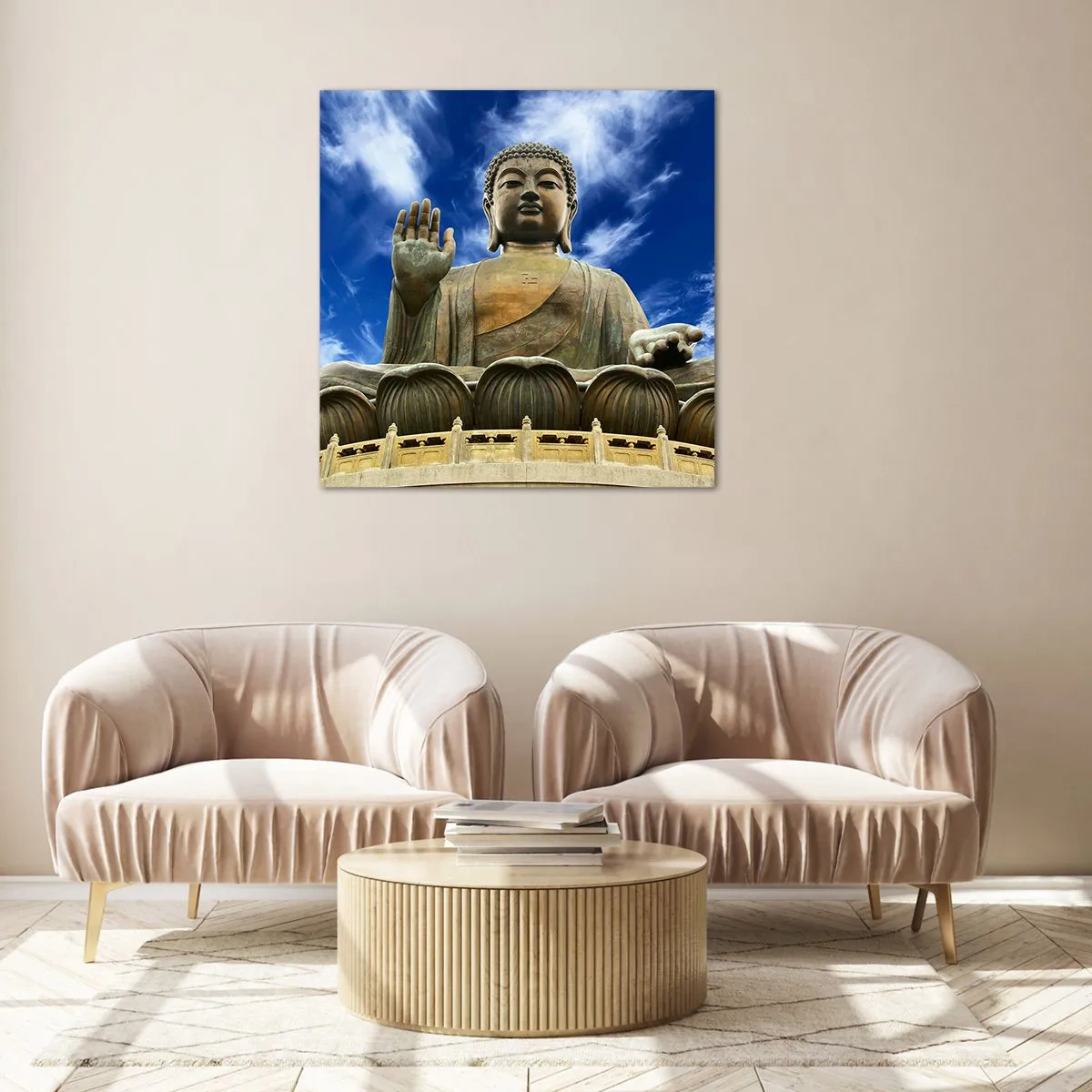 Quadro su vetro - Vivere senza paura - 60x60 cm