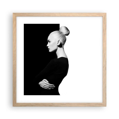 Poster in cornice rovere chiaro - Semplicemente donna - 40x40 cm