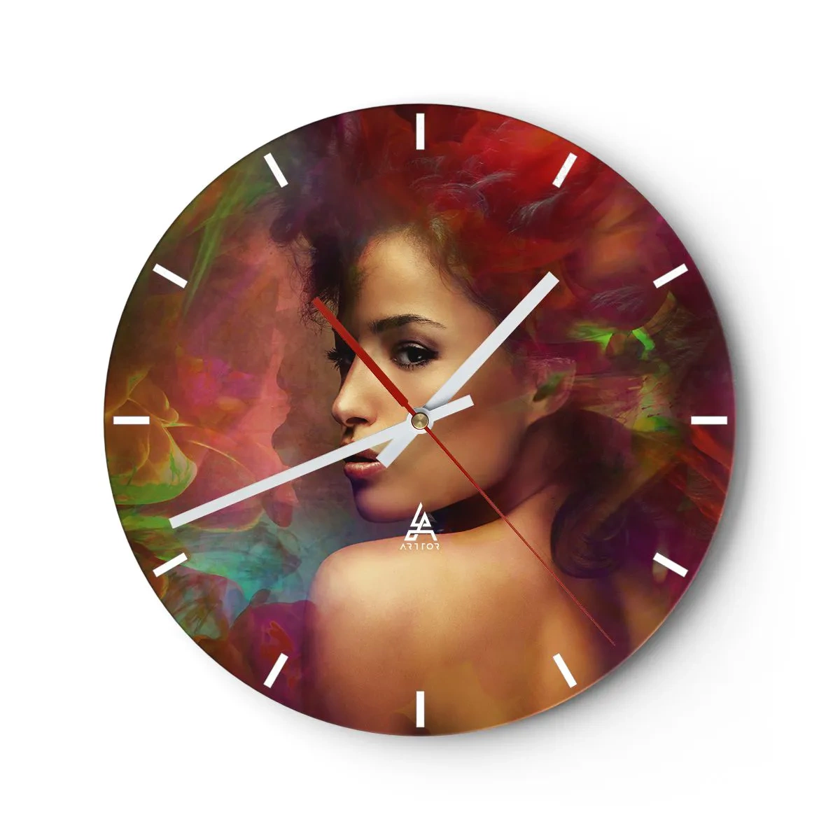 Orologio da parete - Orologio in Vetro - Più bella dell'arcobaleno, delicata come la nebbia - 40x40 cm