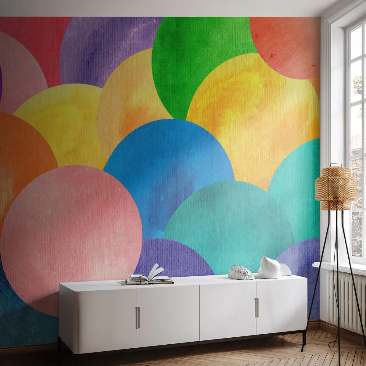 Fotomurali Premium Sand - Pieno di vita originale - Astrazione, Pezzo, Palline colorate - 100x70 cm