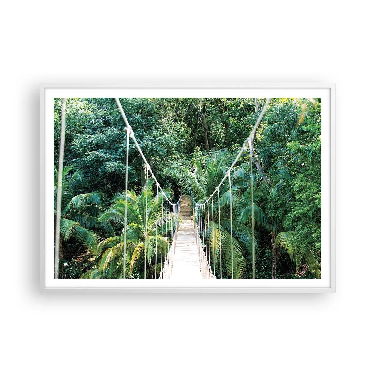 Poster in cornice bianca - Welcome to the jungle! - 100x70 cm