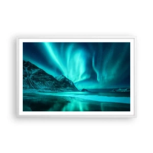 Poster in cornice bianca - Miracolo del Nord - 91x61 cm