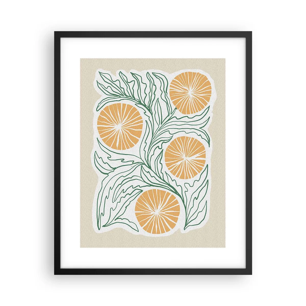 Poster in cornice nera - Etnicamente con una nota di astrazione - 40x50 cm