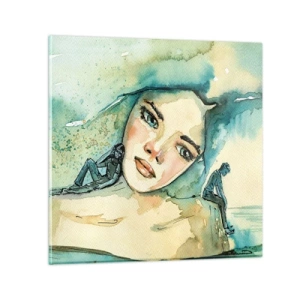 Quadro su vetro - Am I blue? - 50x50 cm