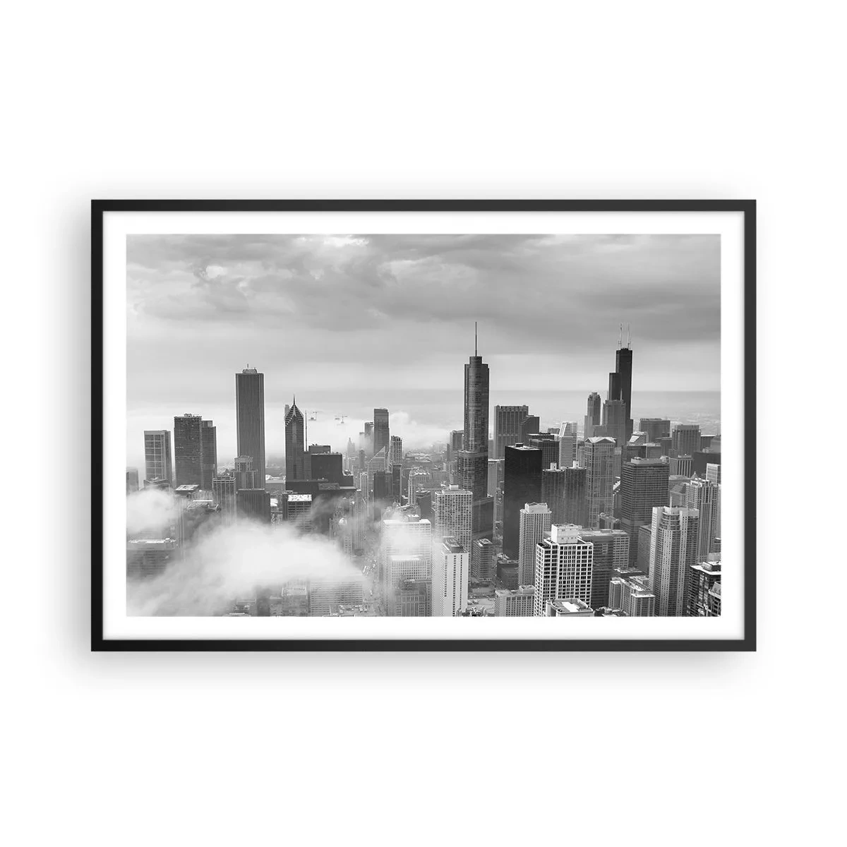 Poster in cornice nera - Paesaggio americano - 91x61 cm