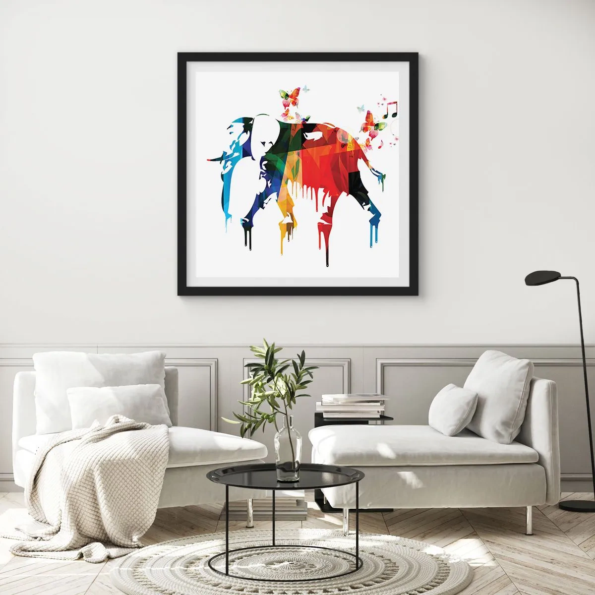 Poster in cornice nera - Ognuno può ballare - 40x40 cm