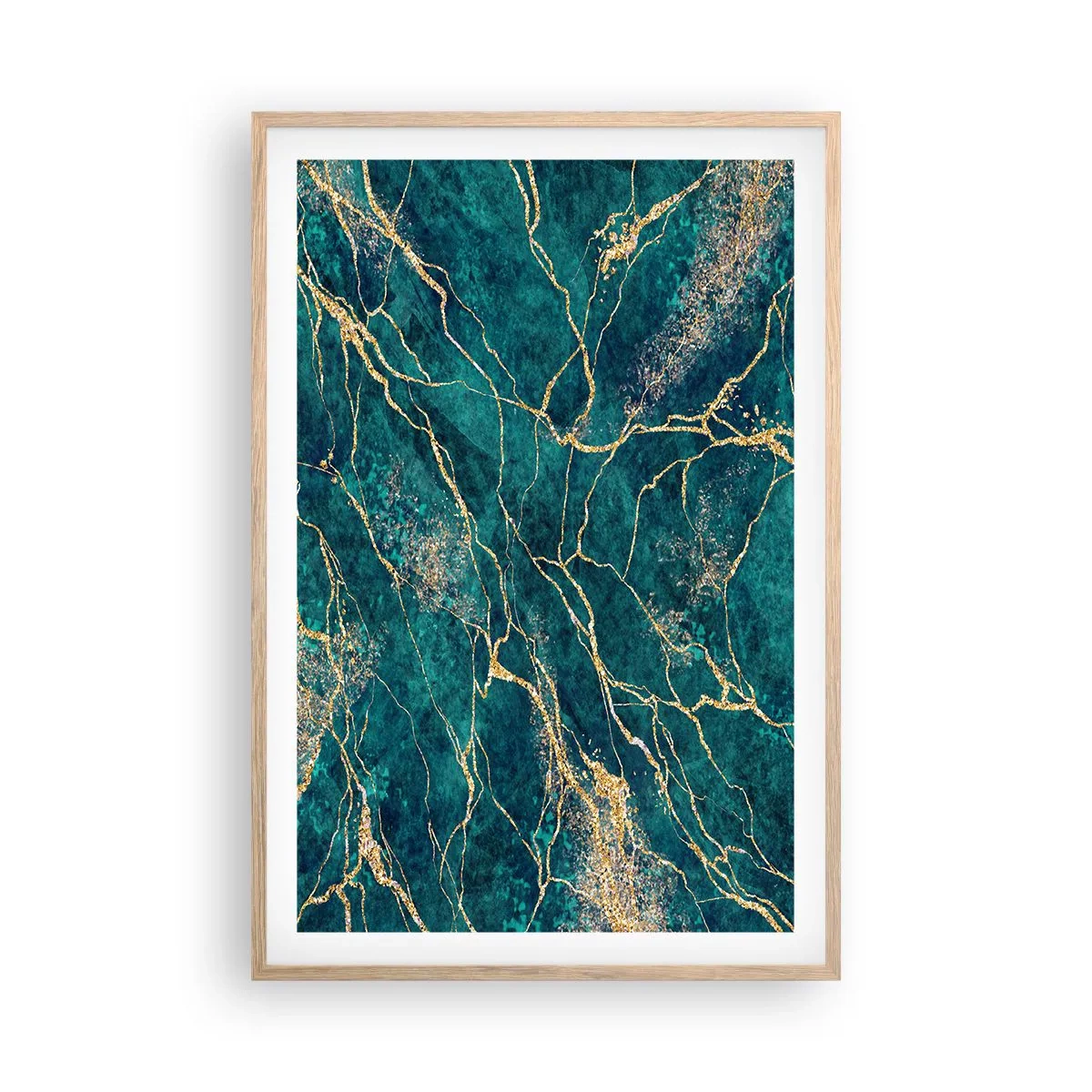 Poster in cornice rovere chiaro - La vena d'oro - 61x91 cm