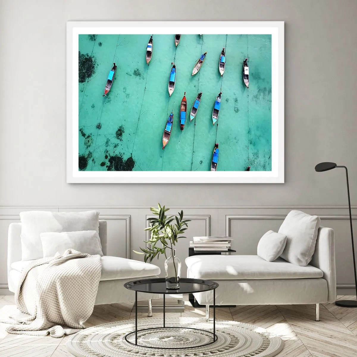 Poster in cornice bianca - In gioiosa attesa - 91x61 cm