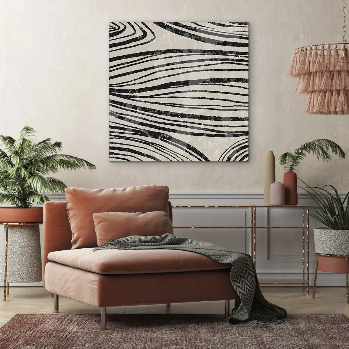 Quadro su tela - Stampe su Tela - Una palude di linee - 50x50 cm