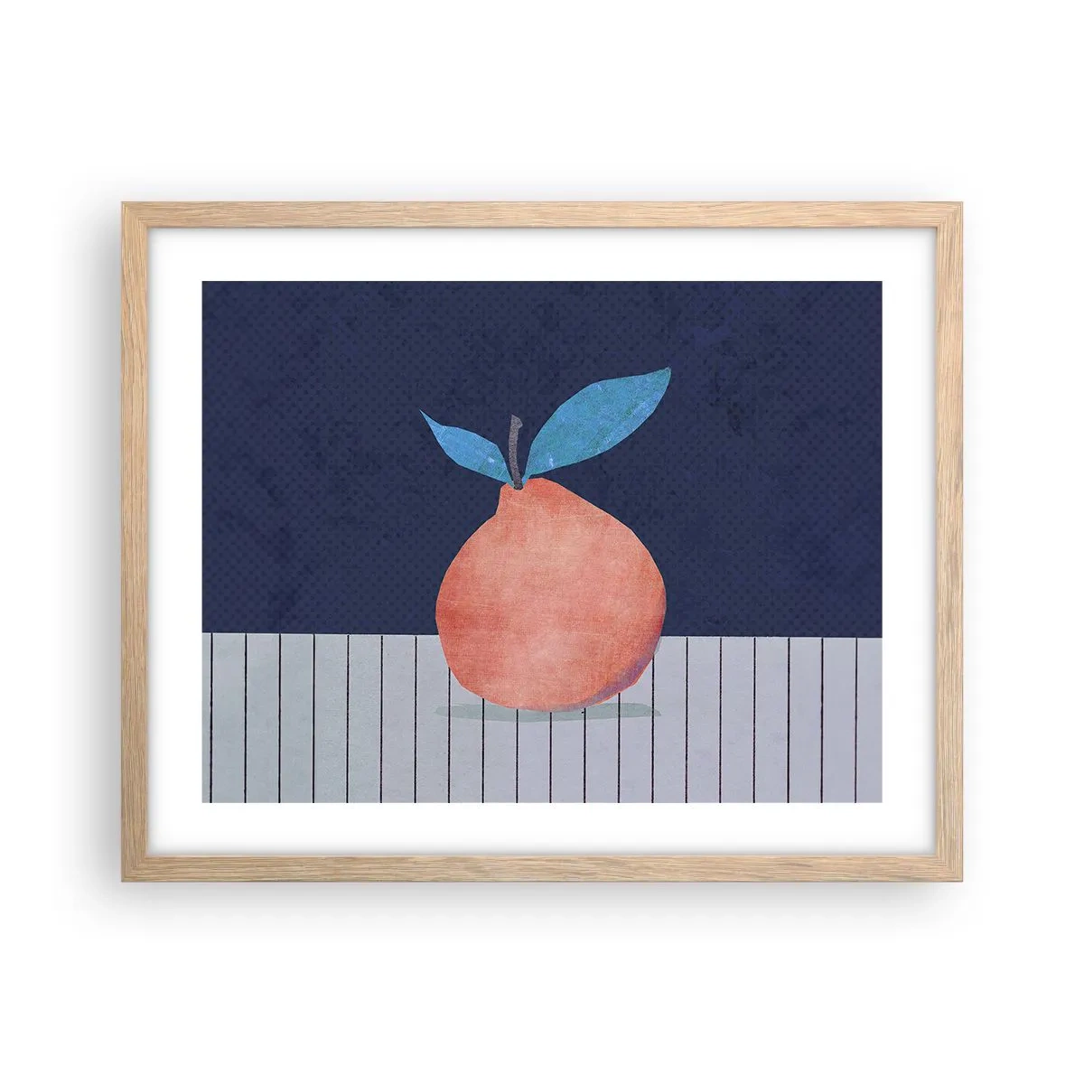 Poster in cornice rovere chiaro - Convessità e piano - 50x40 cm