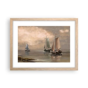 Poster in cornice rovere chiaro - Il ritorno dei marinai - 40x30 cm