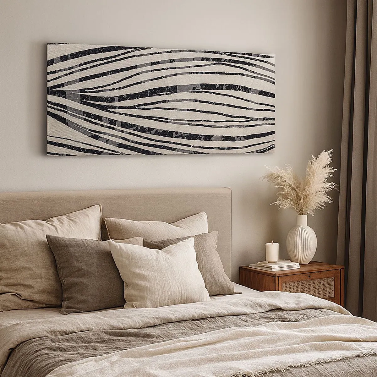 Quadro su tela - Stampe su Tela - Una palude di linee - 100x40 cm