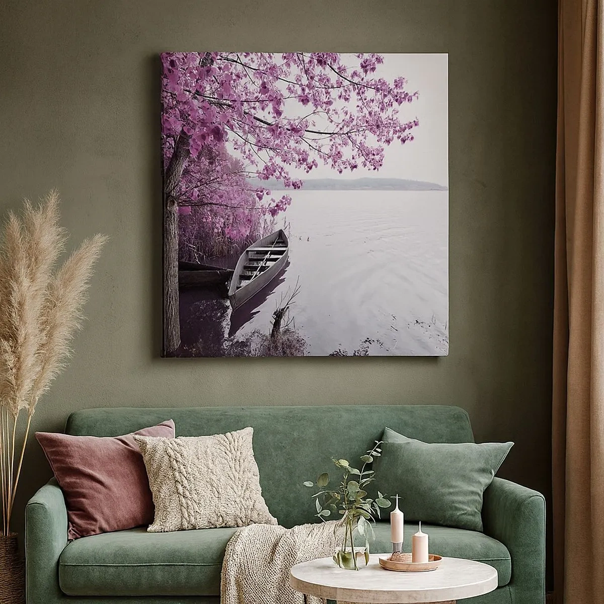 Quadro su tela - Stampe su Tela - Nel silenzio rosa - 30x30 cm