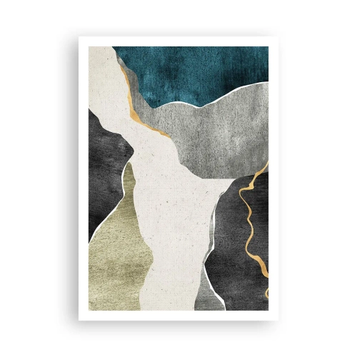 Poster - Composizione mosaico con filo d'oro - 70x100 cm