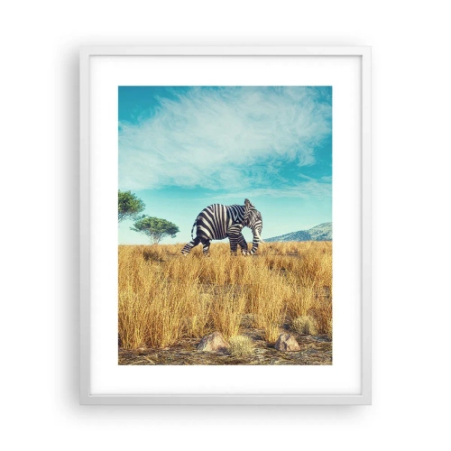 Poster in cornice bianca - Il grigio non è più di moda - 40x50 cm