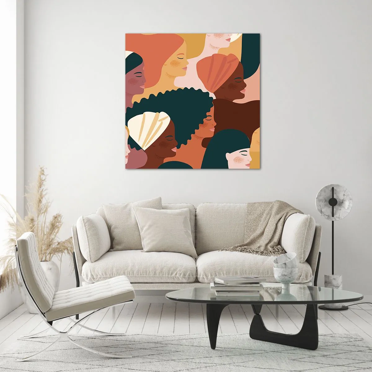 Quadro su vetro - Solo femminilità - 50x50 cm