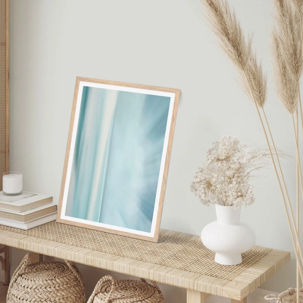 Poster in cornice rovere chiaro - Pace fino all'orizzonte - 40x50 cm