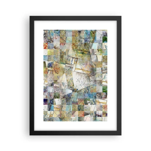 Poster in cornice nera - Rimpasto geometrico - 30x40 cm