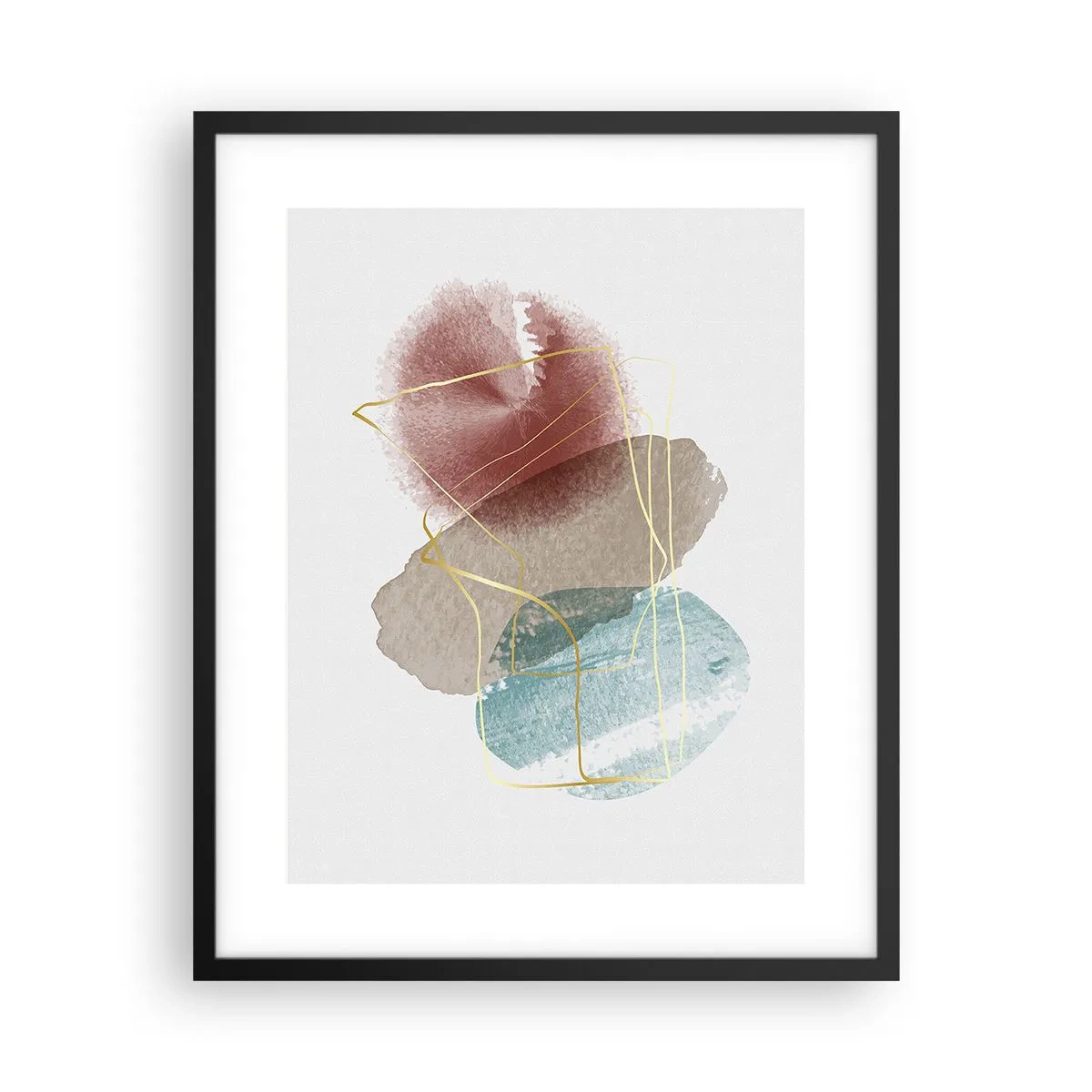 Poster in cornice nera - Coralli dello spazio - 40x50 cm