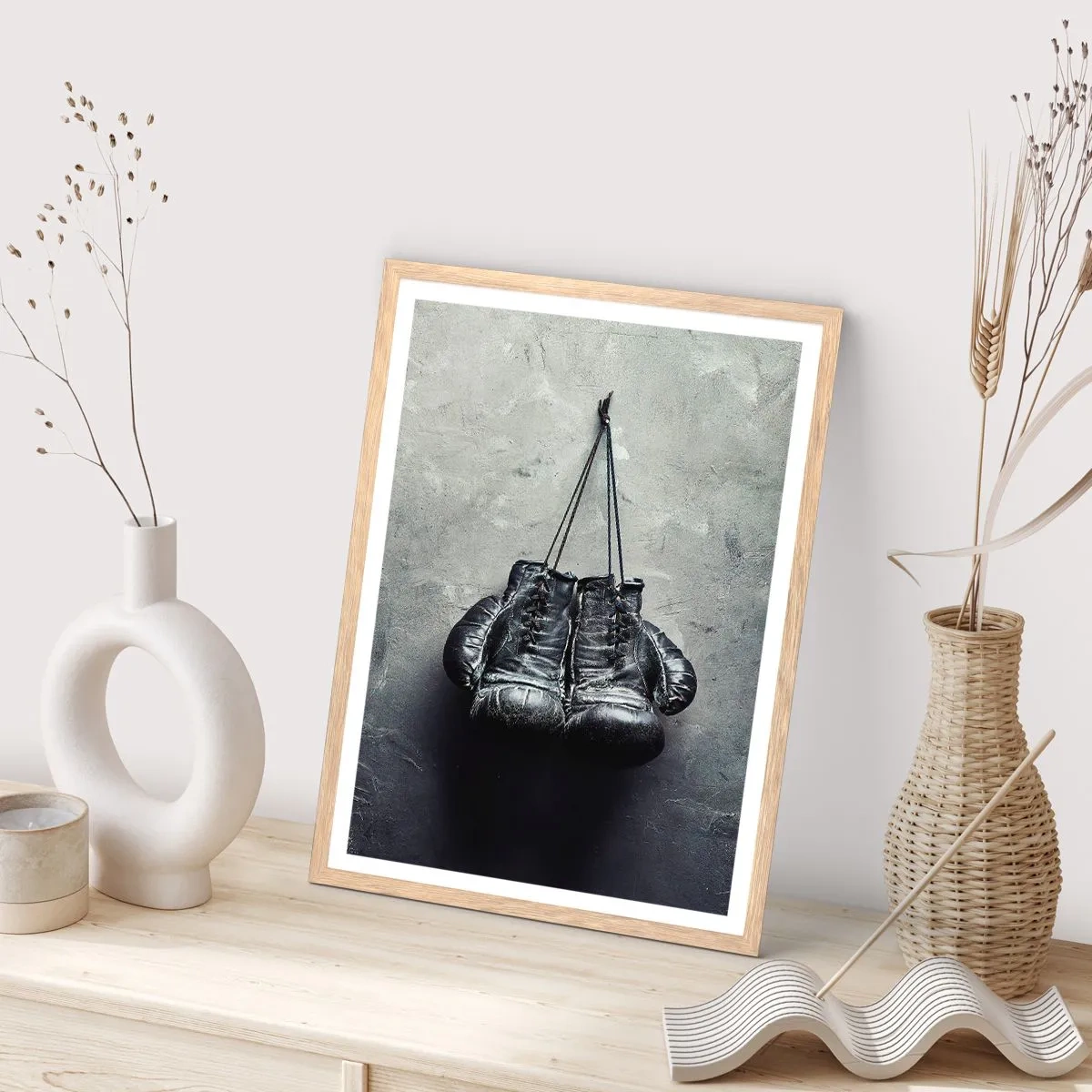 Poster in cornice rovere chiaro - Tempo di lotte e tempo di pace - 70x100 cm