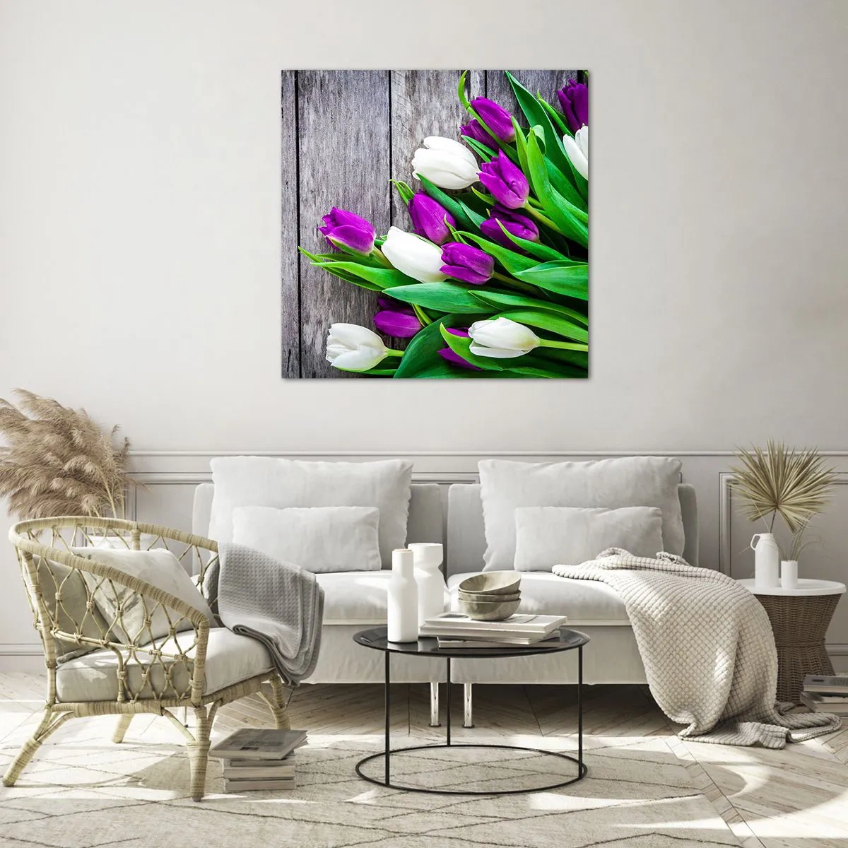 Quadro su vetro - Nella festa della primavera - 70x70 cm