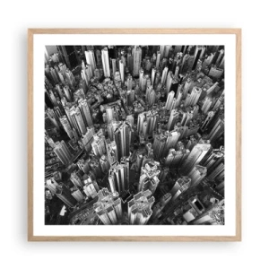 Poster in cornice rovere chiaro - Ancora più in alto - 60x60 cm