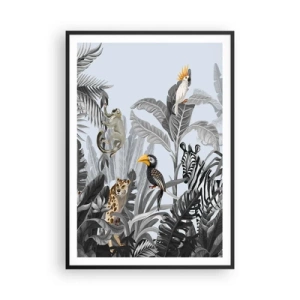 Poster in cornice nera - Favola africana - 70x100 cm